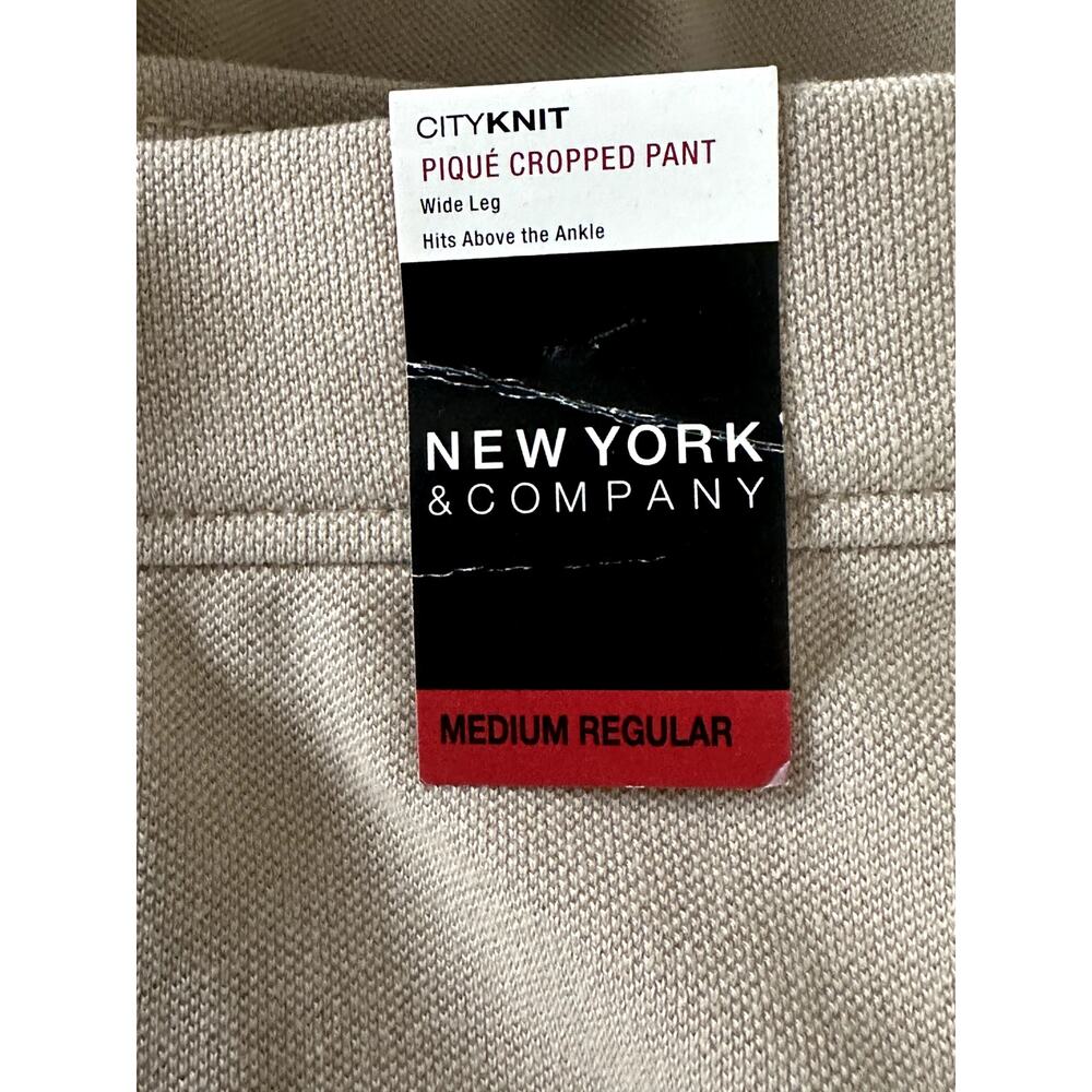 BRAND NEW New York and Company Pique Cropped Pant Medium Tan - Picture 6 of 6